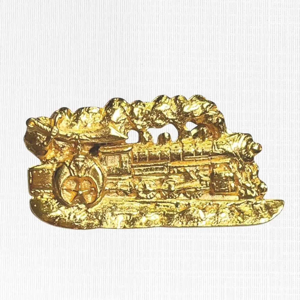 VTG Masonic Pin Shriners International Train Gold Tone Symbol USA Made 1.8